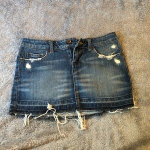 Jean mini skirt